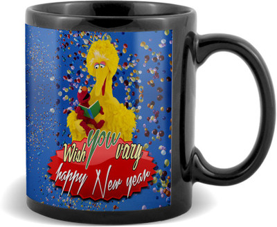 

SKY TRENDS Happy new year very good blue colour gifts for boyfriend girlfriend friend father son Ceramic Mug(320 ml), Black