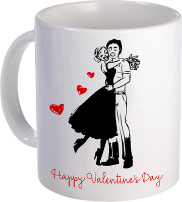 

SKY TRENDS Can't Help Falling in Love mug Best Gift for Valentine's Day, Her, Girlfriend,boy friend,husband, Wife,Birthday, Anniversary,Christmas or Any Holidays Design 069 Ceramic Mug(320 ml), Blue;white