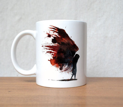 60% OFF on StyBuzz Two Girl Walk Painting Art Porcelain Mug(300 ml)