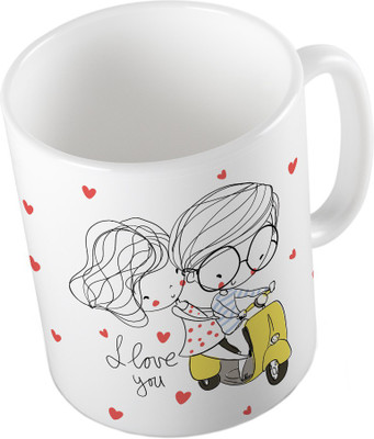 

Home India Designer Romantic White Coffee 648 Ceramic Mug(300 ml)