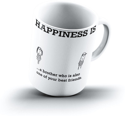 

Ucard Happiness Is1636 Bone China, Ceramic, Porcelain Mug(325 ml)