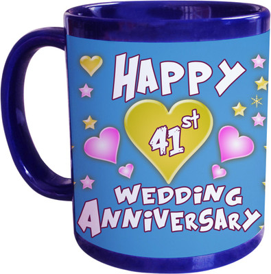 66% OFF on SajawatHomes 41st Wedding Anniversary Coffee Ceramic Coffee Mug(350 ml) 66% OFF on SajawatHomes 41st Wedding Anniversary Coffee Ceramic Coffee Mug(350 ml)