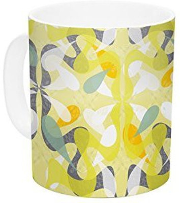 

Kess InHouse InHouse Miranda Mol Spring Flourish Ceramic Coffee, 11 oz, Multicolor Ceramic Mug(60 ml)