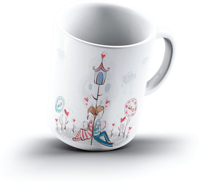 

Ucard Love Messages Letters1053 Bone China, Ceramic, Porcelain Mug(325 ml), Multicolor