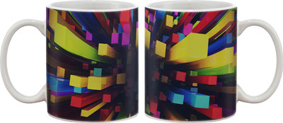 

Artifa Colourful Buildings Top View Porcelain, Ceramic Mug(350 ml), Multicolor