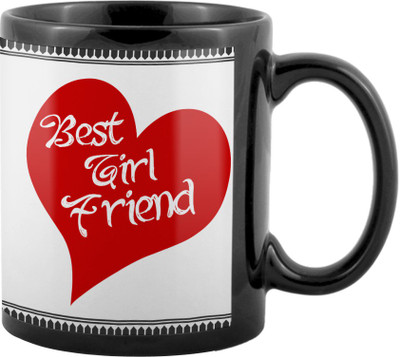 

SKY TRENDS World's Best Gifts For Valentine Girlfriend Boyfriend Friend Husband Wife Anniversary & Birthday Design Code 035 Ceramic Mug(325 ml), Black