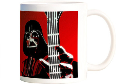 

Rangeele Inkers darth vader red Guitar Ceramic Mug(300 ml), Multicolor