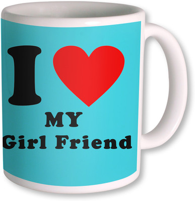 

PhotogiftsIndia I Love Girlfriend Colorfull Ceramic Mug(350 ml), White