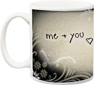 

ME&YOU Gift for Husband/Wife/Boyfriend/Girlfriend for Valentine's Day/Anniversary; me and you printed Ceramic Mug(325 ml), Multicolor