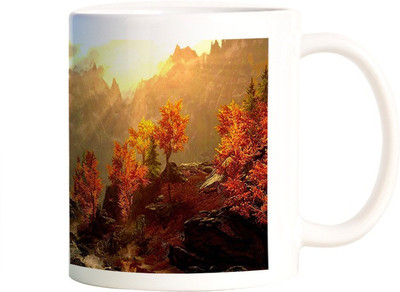 

Rangeele Inkers Beautiful Jungle painting Ceramic Mug(300 ml), Multicolor