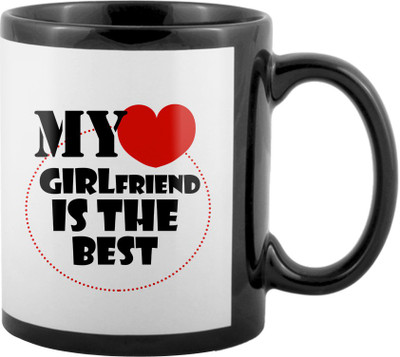 

SKY TRENDS World's Best Gifts For Valentine Girlfriend Boyfriend Friend Husband Wife Anniversary & Birthday Design Code 119 Ceramic Mug(325 ml), Black