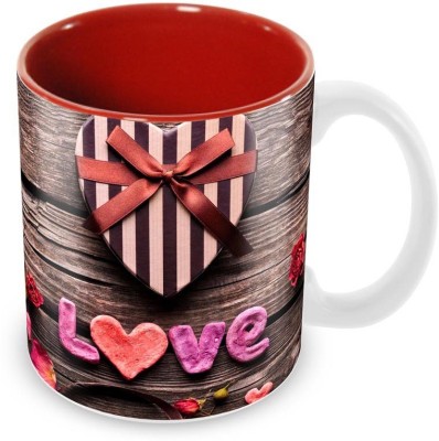 

Tuelip IC-Love Ceramic Mug(350 ml), Multicolor