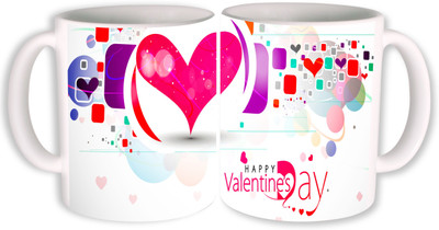 

PhotogiftsIndia Happy Valentine Day 07 Ceramic Mug(325 ml, Pack of 2)
