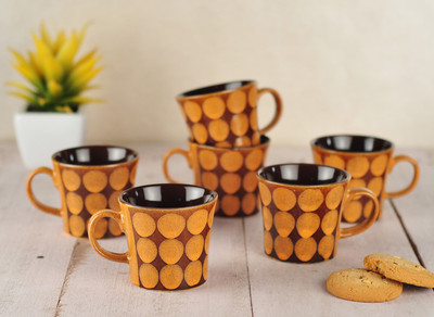 

Buono Casa SWCM615 Porcelain(Orange, Pack of 6)