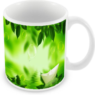 

Sleep Nature's SN-MG-603 Ceramic Mug(350 ml), Green