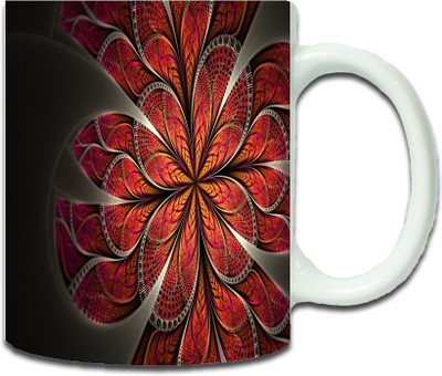 

Maison N Mode Flower Pattern Coffee Ceramic Mug(330 ml), Multicolor