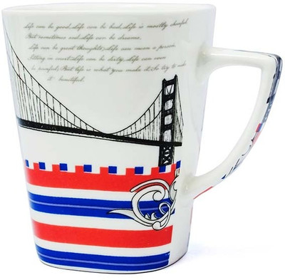 

Painting Mantra Golden gate bridge Ceremic Coffee Ceramic Mug, Multicolor