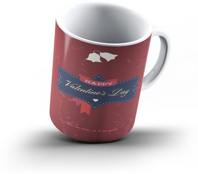 

Ucard Valentines Day Love548 Bone China, Ceramic, Porcelain Mug(325 ml), Multicolor