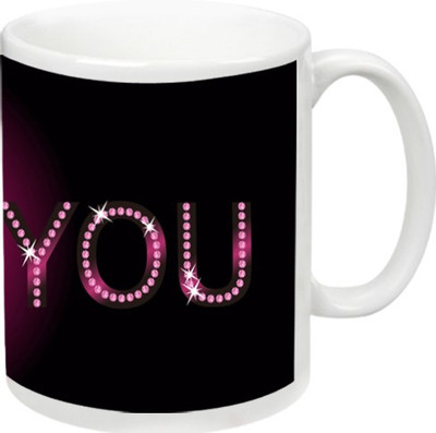 

KappoMania Birght Love Love Ceramic Mug(325 ml), Multicolor