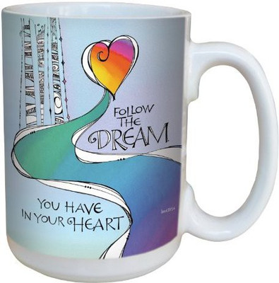 

Tree-Free Greetings Greetings lm43954 Follow The Dream by Joanne Fink Ceramic with Full-Sized Handle, 15-Ounce Ceramic Mug(60 ml), Multicolor