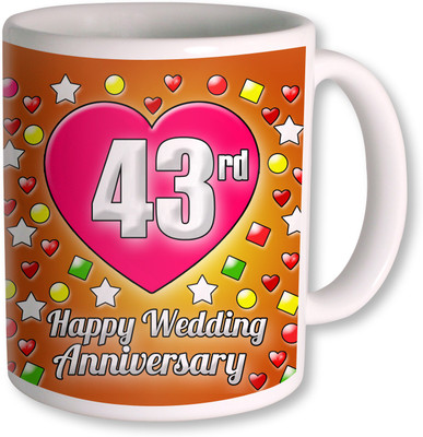 

PhotogiftsIndia Gifts For 43rd Wedding Anniversary Coffee Ceramic Mug(350 ml), White