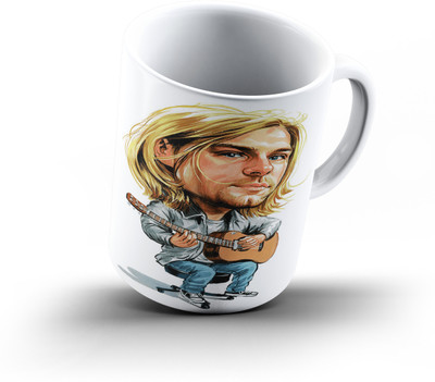 

Ucard Kurt Cobain Caricature835 Bone China, Ceramic, Porcelain Mug(325 ml), Multicolor