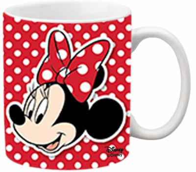

ORKA Minnie Mouse Digital Printed Ceramic Mug(350 ml), Multicolor