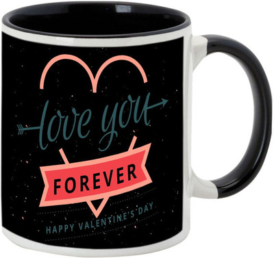 

AllUPrints Love You Always And Forever Black Ceramic Mug(325 ml)