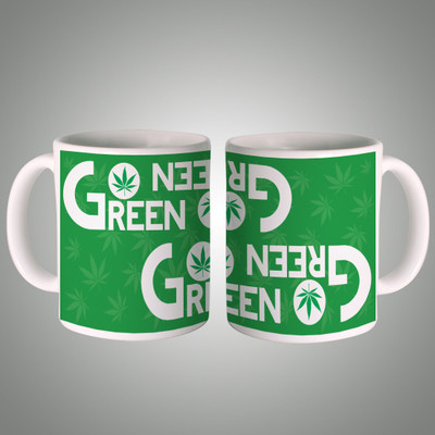 

Posterboy Go Green Ceramic Mug(350 ml), Multicolor