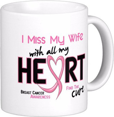 

Exoctic Silver Ribbon-Breast Cancer Awareness C003 Ceramic Mug(300 ml), Black;pink;white