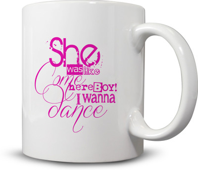 

Ackme Design I Wanna Dance Ceramic Mug(325 ml), Multicolor
