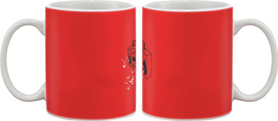 

Artifa Birds Out Of Music Stereo Porcelain, Ceramic Mug(350 ml), Multicolor