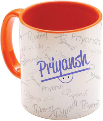 

SKY TRENDS Priyansh Birthday Gift Orange Coffee 350 ML Ceramic Mug(350 ml), Multicolor