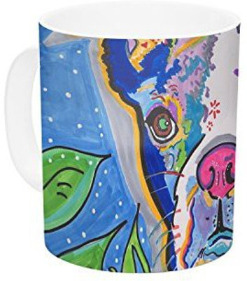 

Kess InHouse InHouse Rebecca Fischer Addy Mae Pug Terrier Ceramic Coffee, 11 oz, Multicolor Ceramic Mug(60 ml)