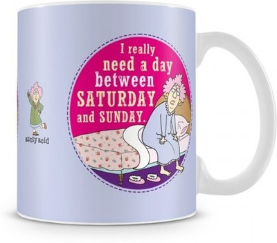 35% OFF on Aunty Acid Saturday and Sunday (with Background) Ceramic Mug(325 ml)
