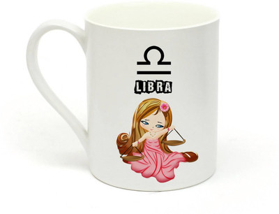 

Sowing Happiness SHMUG157 Libra sun Sign Ceramic Mug(350 ml), White