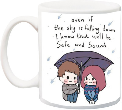 

ME&YOU Gift Know That Will Be Safe And Sound Printed Ceramic Mug(325 ml), Multicolor