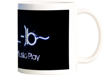 

Rangeele Inkers Let The Music Play Ceramic Mug(300 ml), Multicolor