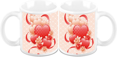 

Homesogood Beautiful Gift On Valentine's Day (Set Of 2) Ceramic Mug(325 ml, Pack of 2)