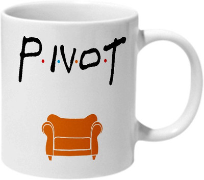 

Mooch Wale Friends Pivot Artwork Ceramic Mug(325 ml), Multicolor