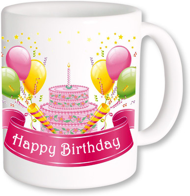 

PhotogiftsIndia Happy Birthday Gifts 36 Ceramic Mug(325 ml), Multicolor