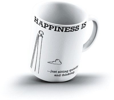 

Ucard Happiness Is1078 Bone China, Ceramic, Porcelain Mug(325 ml), Multicolor