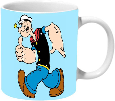 

Mooch Wale Popeye Thumsup Ceramic Mug(325 ml), Multicolor