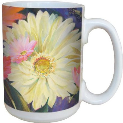 

Tree-Free Greetings Greetings lm43697 Gerber Daisy Bouquet by Nel Whatmore Ceramic, 15-Ounce Ceramic Mug(60 ml), Multicolor
