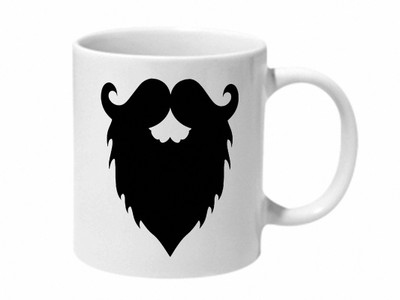 

Mooch Wale Beard Mustache Ceramic Mug(325 ml), Multicolor