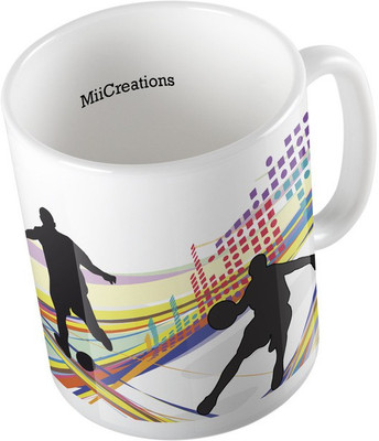 

MiiCreations Printed All Sports Are Games Of Inches Ceramic Mug(325 ml), Multicolor