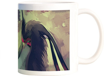 

Rangeele Inkers Awesome Bird Painting Ceramic Mug(300 ml), Multicolor
