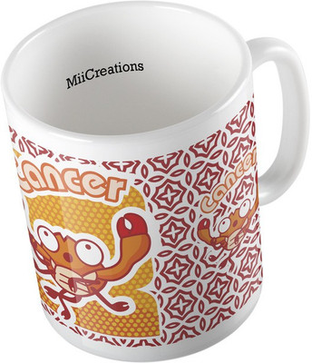 

MiiCreations Printed Zodiac Sign Cancer Ceramic Mug(325 ml), Multicolor