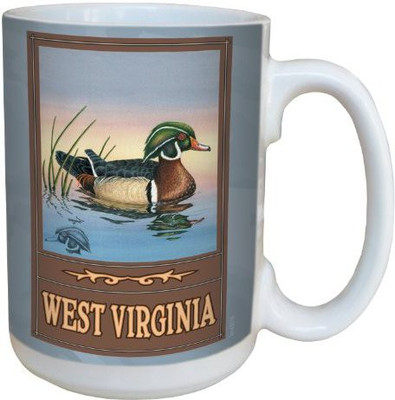 

Tree-Free Greetings Greetings lm43016 Scenic West Virginia Wood Duck by David Bartholet Ceramic with Full-Sized Handle, 15-Ounce, Multicolored Ceramic Mug(60 ml), Multicolor