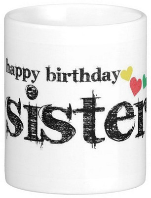 

Exoctic Silver Sister's Birthday Series 03 Ceramic Mug(300 ml), Multicolor
